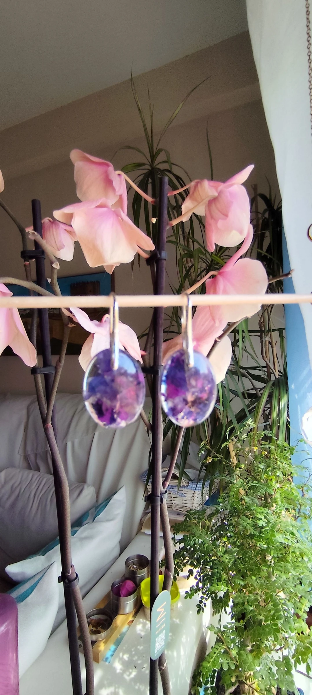 Oorbellen #Bloemen #Blauw – photo 2